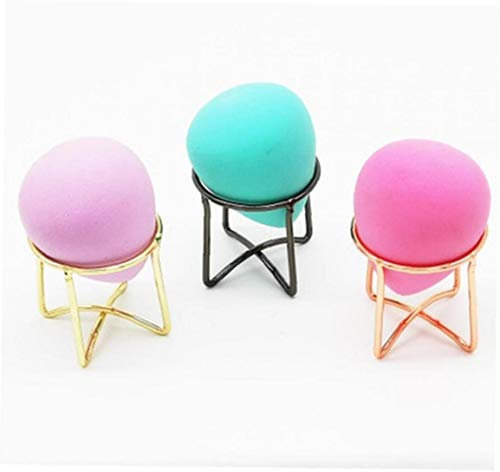1pc Makeup Puff Rack Sponge Holder Beauty Makeup Powder Puff Blender Storage Rack Sponge Drying Stand Holder(rose Gold)