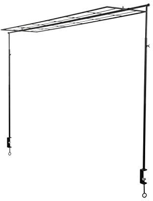 MICA Decorations Tisch Dekostange - L130-250 x B39,5 x H98-181 cm - Metall - Schwarz