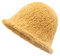 ZLYC Damen Winter Kuppel Wolle Fischerhüte England Stricken Warm Solide Fedora(Sherpa Gelb)