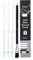 BRUSTRO Artists White Charcoal Pencil Set | 5mm, Set of 3 + 1 Pencil Eraser | Ideal for Students,Adults, School,Office use, Charcoal works, Sketching, Shading, Blending, Drawing, Art, Craft, Non-toxic