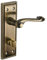 Designer Levers - Georgian Roped Design Lever Door Handles - Antique Brass - 1 Pair - Bathroom Locking Door Handle - with Thumbturn