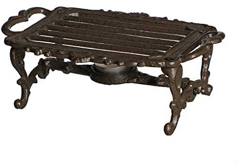 Cast Iron Hot Plate Chafing Dish Trivet Dining Table Tea Light Candle Holder (Medium)
