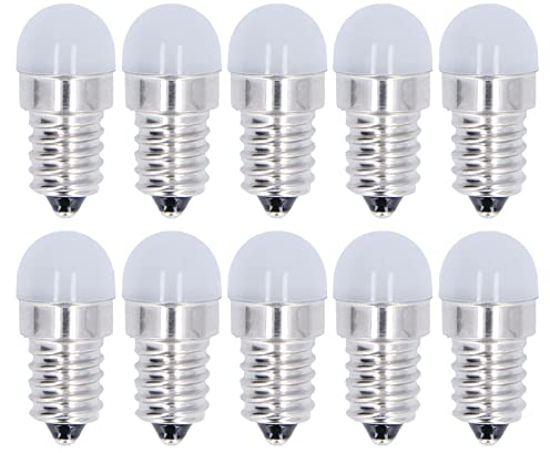 10 Stück E14 Glühbirnen Kleine Glühbirnen Energiesparendes Warmweißes Licht LED Glühbirne Kleine Glühbirnen für Deckenleuchte Wandleuchte 500lm 1,5W 24V