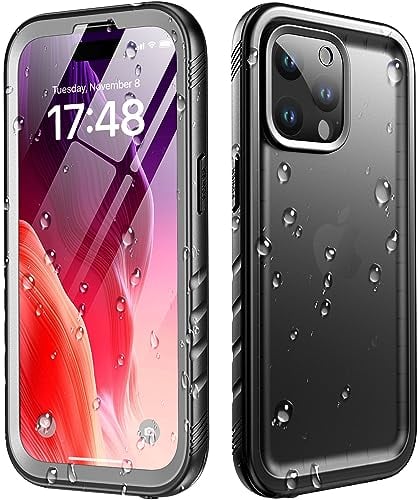 Cozycase Funda para iPhone 14 Pro MAX Impermeable Antigolpes - 360 Grado Completa/Militar/Integral【2m Anticaida Resistente】 Carcasa Sumergible en Agua Estanca Antipolvo con Protector Camara