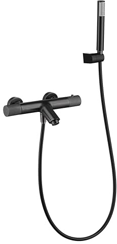 IMEX BTD038-4BGM LINE Grifo de Baño/Ducha Termostático Black Gun Metal Metal