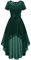 Wedtrend Kleid Damen Abendkleid Dunkelgrün Spitzenkleid Sexy Cocktailkleid Damen Elegant WT0209 DarkGreen M