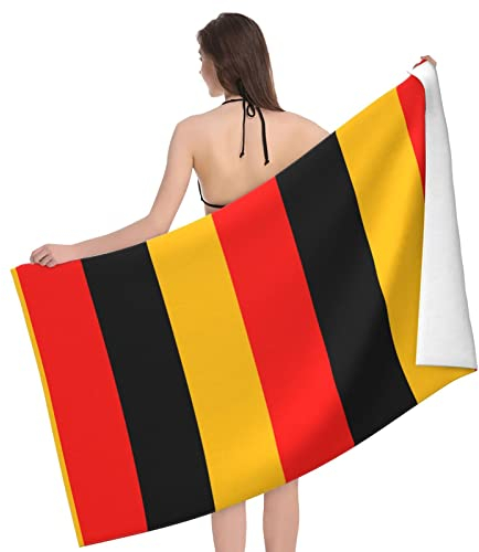 ASEELO Deutschland Flagge Badetuch Badetuch Badetücher Strandbadetücher Schnell Trocknendes Handtuch bequem und saugfähig