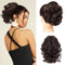 REECHO Pferdeschwanz Haarverlängerung, 23 cm Kurze lockige gewellte Haarklammer Haarteil Pferdeschwänze Haarverlängerungen Haarteile für Frauen Ponytail Extension - Dunkelbraun