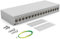 HB-DIGITAL Panneau de brassage 16 ports 1 HE 16x CAT 7 RJ45 Keystone Jack Module entièrement blindé STP 10 Gbps Compatible avec câble de pose Câble réseau Ethernet LAN - Gris clair