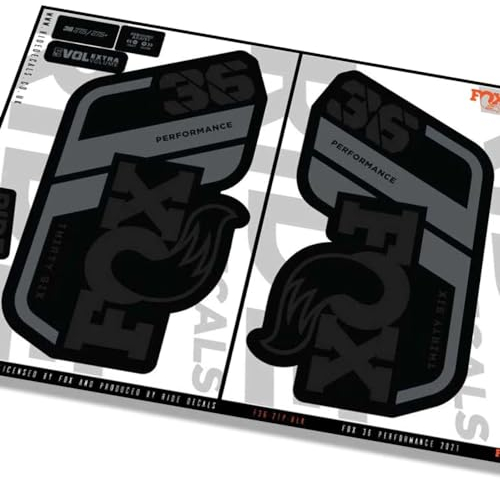 Fox 36 Performance 2021 Autocollants pour fourche – Noir – Sous licence par Fox Mat