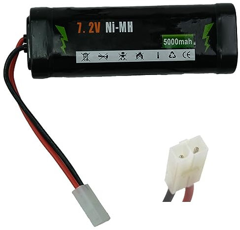 EFASO 7,2V 5000mAh NiMh RC Akku wiederaufladbar für RC Auto, RC Boot, RC Truck, RC Panzer, RC Flugzeug - auch im Doppelpack (1)