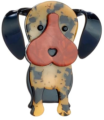 Acrylique Longue Oreille Chiens Broche Handmade Crystal Animal Boutonniere Femmes Enfants Grande Taille Sac Vêtements Décoration Pins
