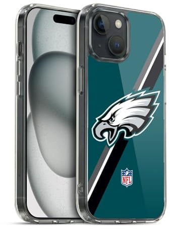 Head Case Designs Offizielle NFL Streifen Philadelphia Eagles Logo Gelhülle [Militärischer Schutzgrad] Kompatibel Mit Apple iPhone 15 Und Kompatibel Mit MagSafe