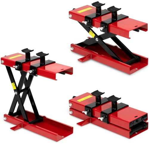 Humberg Motorradständer – Motorradzubehör – Montageständer Motorrad – Montageständer für Motorradständer – Zubehör Motorrad – Motorrad Ständer Set – 15 x 45 x 9,5-42,5 cm