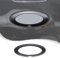 YANER Hinten Auto Logo Emblem Abzeichen Ring Zierleiste für Ford Ranger 2015-2021 Exterieur Autozubehör (Mattschwarz)