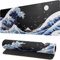 Tapis de Souris de Jeu Japonais Sea Wave Big Kanagawa Grand Tapis de Souris Anime Tapis de Souris étendu avec Base en Caoutchouc antidérapant 31,5 x 11,8 Pouces