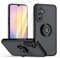 LYZXMY Case for Samsung Galaxy A25 5G Black with Ring Stand Case + 2 x TempeBlack Glass Screen Protector,PC +TPU Shockproof Anti-Scratch Phone Case Cover