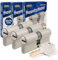 GERCAR Pro Profilzylinder 30/45 Massiver Schließzylinder gleichschließend 3er Set Doppelzylinder Zylinderschloss - Messing matt - inkl. 10 Schlüssel - Wendeschlüssel - Länge: 75 mm, A:30 B:45-3x