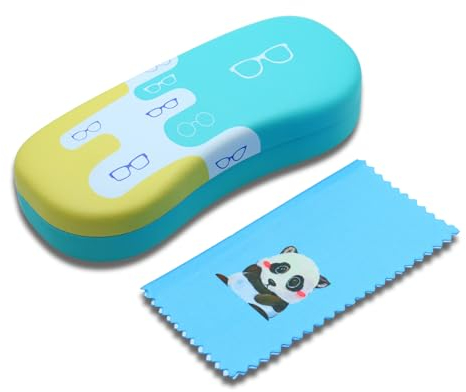 bingdwendwen Brillenetuis für Kinder, Sonnenbrille Brillenetui Hartschale niedliche Brillenetuis für Mädchen Jungen leicht und tragbar (Cartoon green)