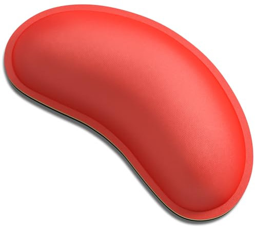 Dapesuom Maus-Handgelenkauflage, niedliches Ergonomisch Memory-Schaum Handgelenkstütze Pad für Computer-Schreibtischunterlagen, Maus-Handgelenk-Pad für Büroarbeit und Laptop, Computer, Rot