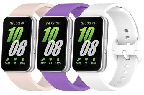 Xisair Correas de 3 Piezas Compatibles con Samsung Galaxy Fit 3, Correa de Silicona, Pulsera Suave e Impermeable Pulsera Deportiva Compatible con Correa Samsung Galaxy Fit3