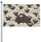 Bandiera con pecore bianche e nere in cartone animato, 150 x 90 cm, con occhielli a doppia faccia, bandiera da giardino, grande striscione, bandierine per casa, cortile, bandiera decorativa esterna