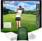 Durbles Golf Simulator Impact Screen - Premium Triple Layer Launch Monitor Projector With HD Visuals for Indoor Practice, Enclosure and Net - Hitting Screen With Grommets & Bungee Cords