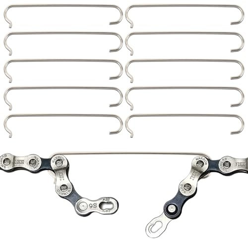 10PCS Bike Chain Hooks 304 Stainless Steel - PSLER Bicycle Chain Hook for Chain Repair Bicycle Chain Tool Bicycle Chain Accessories for Mountain Road Bicycle Bike