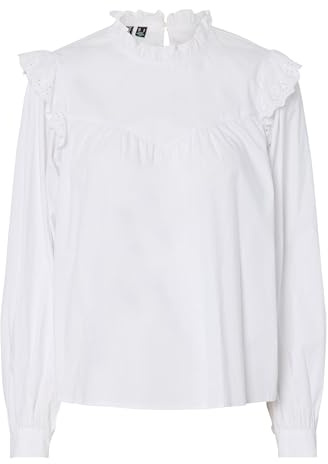 PIECES Damen Female Hemd Pcvela Ls Shirt Noos