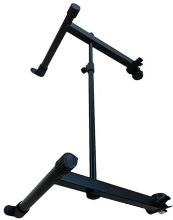 Nuytghr Doppelter Keyboard-Ständer, X-förmiger Digitalpiano-Display-Halter, robustes Performance-Rack, tragbar, einstrebig, für E-Pianoständer, verstellbare Höhenpositionen