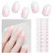 Nagelfolie UV Press on Nails Almond Gel Nail Sticker Nagelfolie UV Härtend Starterset Gellack Wraps für Nagel Glänzend Pink Ombre White Künstliche Fingernägel(22 Beiträge)