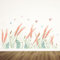 astylishome Wanddeko Wohnzimmer Wandtattoo Gras Wiese Wandaufkleber Blumenwiese Schmetterlinge Bordüre Wandsticker für Familien Schlafzimmer Babyzimmer 0603