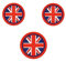YSWOMOSKD For Mini Cooper R55 R56 R57 Cup Holder Silicone Pad Mini R55 R56 R57 Car Cup Coaster, 3PCS Non-Slip Mat Coaster (Union Jack)