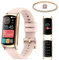 LUNIQUESHOP LSPRO Montre Connectée Femme avec Bracelet Strass en Cadeau 1,58 AMOLED HD Smartwatch 110+ Sportifs Podometre Sommeil Cardiofrequence Appel Bluetooth Montre Intelligente Android iOS Rose