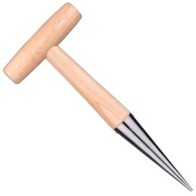 ORFOFE 1stück Gartenwerkzeug Für Pflanzlöcher Tragbarer Handbohrer Aus Holz Für Setzen Und Umpflanzen Von Pflanzen Ergonomischer Griff Robust Und Langlebig Für Präzise