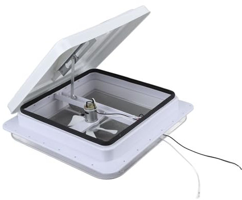 AILOOCEDI 1 Pièces évent de Toit de Camping-Car de 14 Pouces, Ventilateur Réversible Universel pour Caravane de Camping-Car