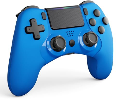 CHEREEKI Controller for PS4, Controller Wireless for PS4, PS4 Slim, and PS4 Pro with Six-Axis Function, Dual Vibration, Audio Jack, Touchpad, and Ergonomic Design
