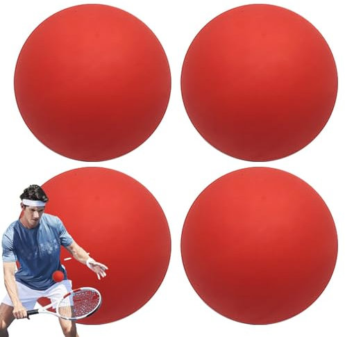 Squashbälle,Squashball Anfänger | Hochelastischer Gummi-Squash-Bounce-Ball | Gut sichtbarer, hüpfender hohler Sportball für optimale Ballkontrolle