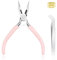 Schmuckzangen Set Rundzange Zangenset Schmuck Zange Schmuckherstellung Drahtschneider Kleine Spitzzange Schmuck Zange Set mit Sprungringöffner Pinzette für Schmuckreparatur