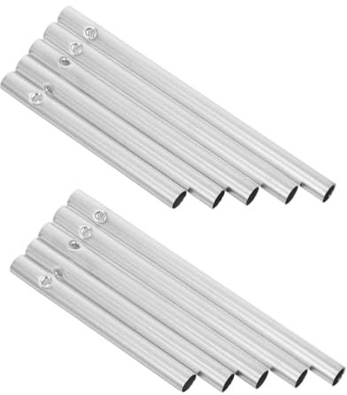 BCOATH 10 Stück Röhrchen Für Windspiele Aluminiumrohre Silberne Röhren Für DIY-basteleien Und Außendekoration Wiederverwendbares Material Für Kindergartenbastelarbeiten