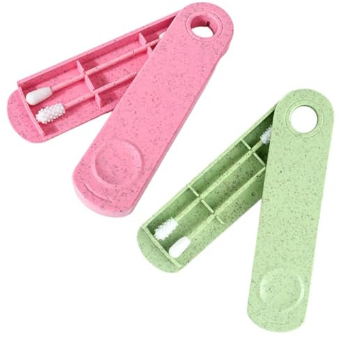 HQRKOTM 4 Pezzi Cotton Fioc Riutilizzabile,Lavabili,Spirale a Doppia Estremit,per Pulizia Delle Orecchie Il Trucco