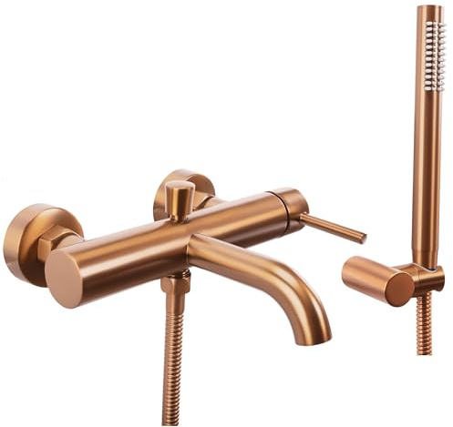 Rea Brushed Copper Bathroom tap for Bath Lungo REA-B1115