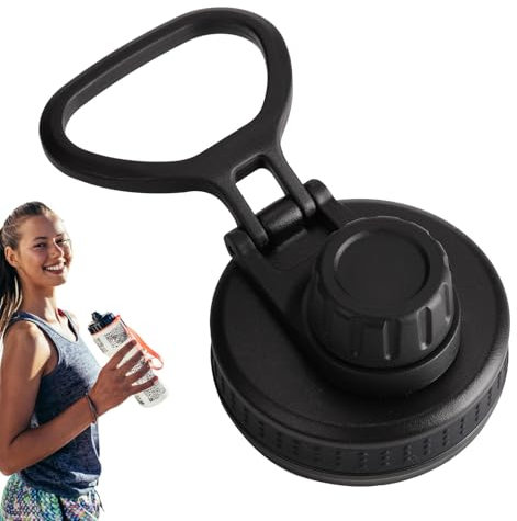 Rukjmqi Wasserflaschendeckel, Trinkhalmdeckel Für Weithalsflasche, Ersatzdeckel Strohdeckel Für Weithals Trinkflasche, Auslaufsichere Wasserflaschenverschlüsse - Flaschenzubehör, Trinkbecheraufsatz M