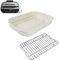 Poêle grill antiadhésive et grille à rôtir pour barbecue d'intérieur Ninja FG551/DG551 Smart XL 6 en 1, plaque en céramique à dessus plat et grille vapeur en acier inoxydable pour accessoires de