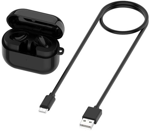 NovemFoal Replacement Earbud Charging Case Compatible with Samsung Galaxy Buds 3 SM-R530 Charging Cases, Charger Box Cradle Earphone Accessories (Black)
