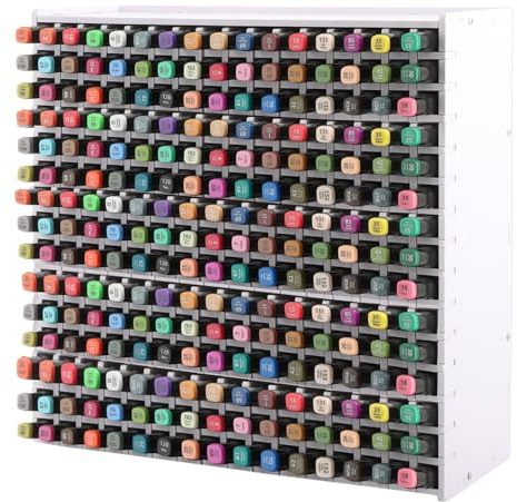 DAJAVE Marker Pen Storage Organizer for 240 Markers, Art Pen Organiser Rack Alcohol Marker Storage Watercolour Brushes Pens Color Pencils Organizer Holder for Desk