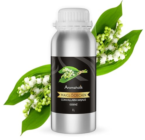 Premium reines natürliches Maiglöckchenöl – 100 % pures ätherisches Öl, BIO, organisch – zur Herstellung ätherischer Öle, Kerzen, Seifen, DIY – Lily of the Valley Essence 1L, Aromaholik