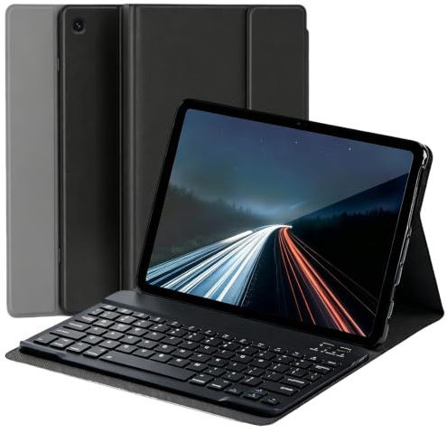 LZHIOs Keyboard Case for Amazon Fire HD 10 (13th/11th Gen, 2021/2023) 10.1 – Detachable Bluetooth Keyboard with Magnetic Folio Cover, Multi-Angle Stand, Full Protection, Black