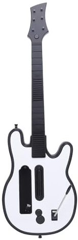 XUMIUZIY Kabelloser Game-Gitarren-Controller RGB Light Touch Sensitive für mit Mehreren Modi für Guitar Hero, Rockband, ABS-Material, Weiß