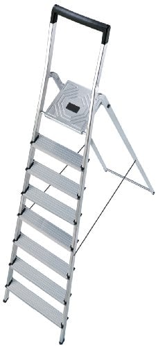 Hailo Aluminio 5_8948-001-Escalera de Tijera L40 EasyClix (8 peldaños), 150 kg